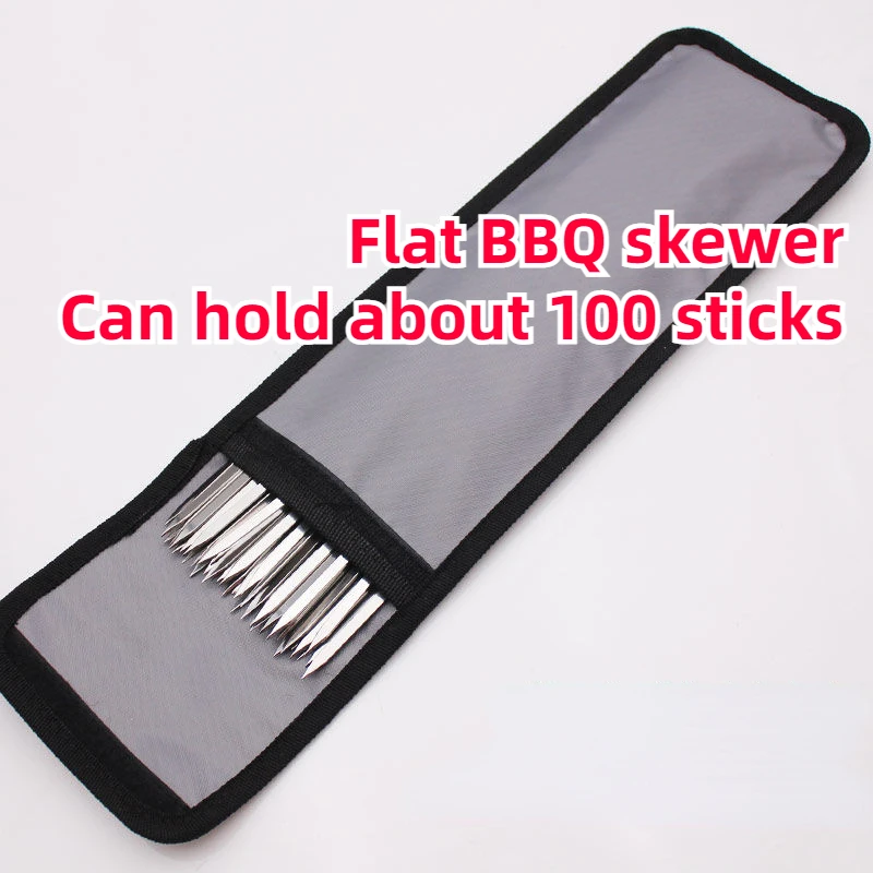 30-42cm BBQ Skewer Bag Portable Oxford Cloth Storage Bags for Barbecue Needle Roasting Fork Stick Camping BBQ Accessories Light