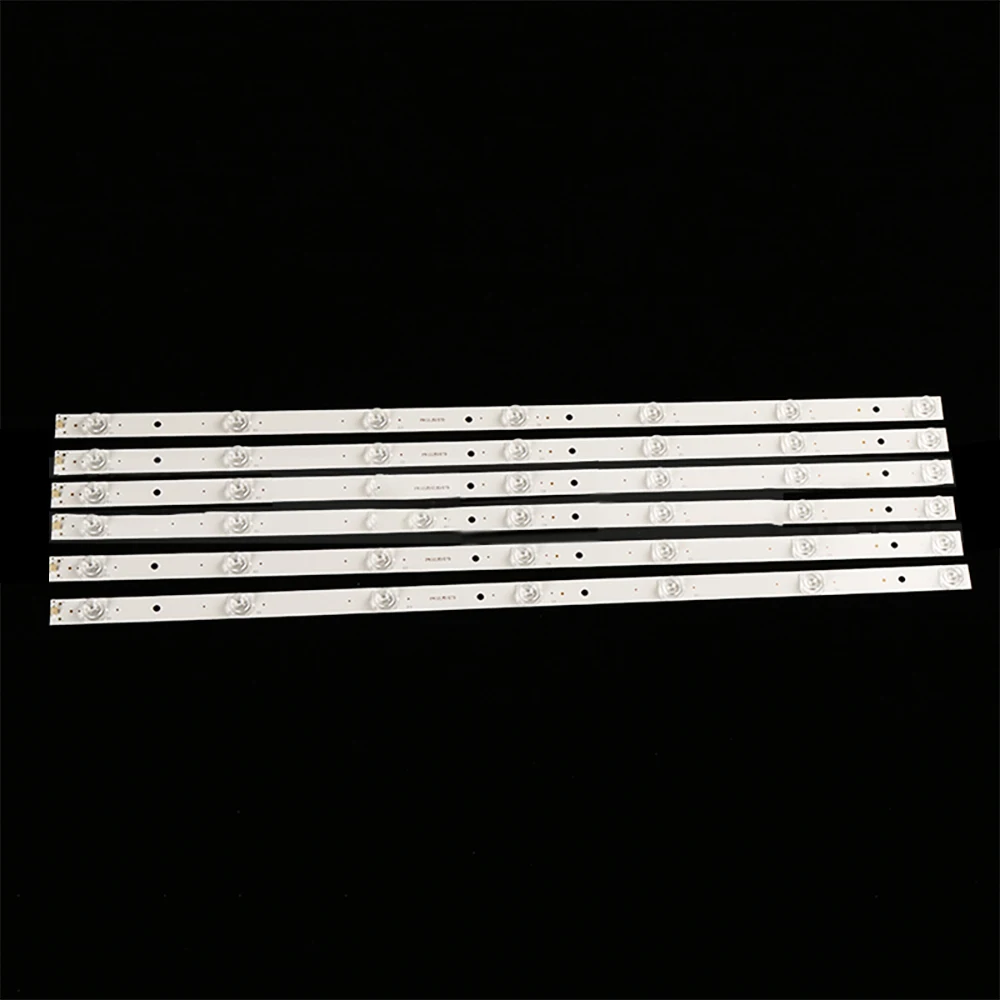 

100% NEW 6PCS (1tv) All-New 7 Lamp 3V 59CM High Brightness LCD LED Universal Light Strip Aluminum Substrate Concave Mirror