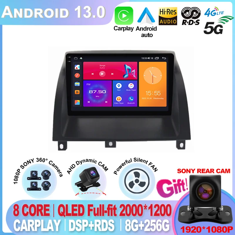 For MG 3 III Cross 2013 2014 2015 2016 - 2021 Android 13 Auto Multimedia Player Auto Radio GPS Carplay Bluetooth 4G WiFi DSP