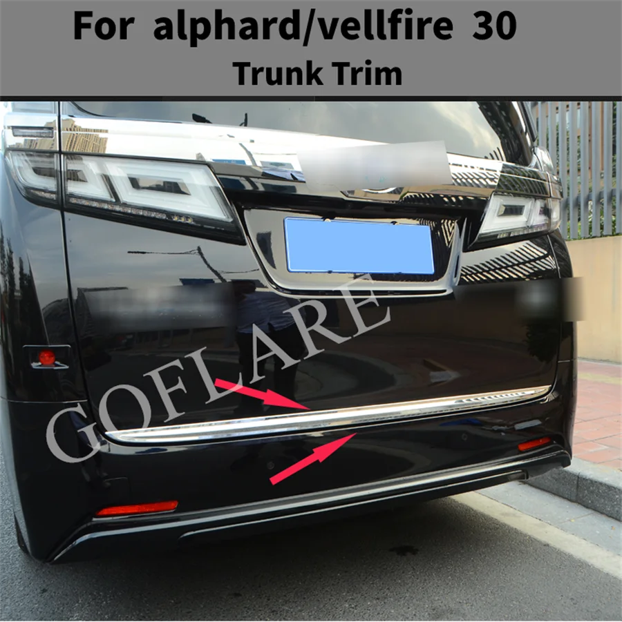 

Для Toyota Alphard Vellfire 30, протектор бампера заднего багажника, Gurad, отделка окна, Задняя Крышка багажника, крышка, отделка 2016-2022, автомобильные аксессуары