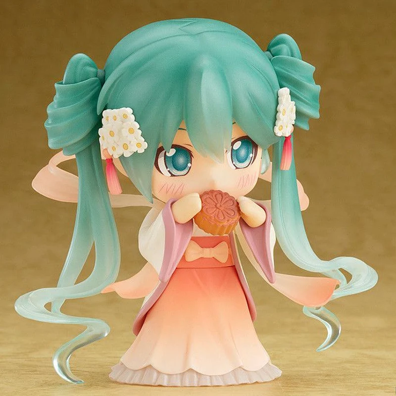 In stock GenuineGoodSmileCompany CLAY MAN #539 HATSUNE MIKU MID-AUTUMN MOON Anime Action Figures Assembly Toys Gift Collectio