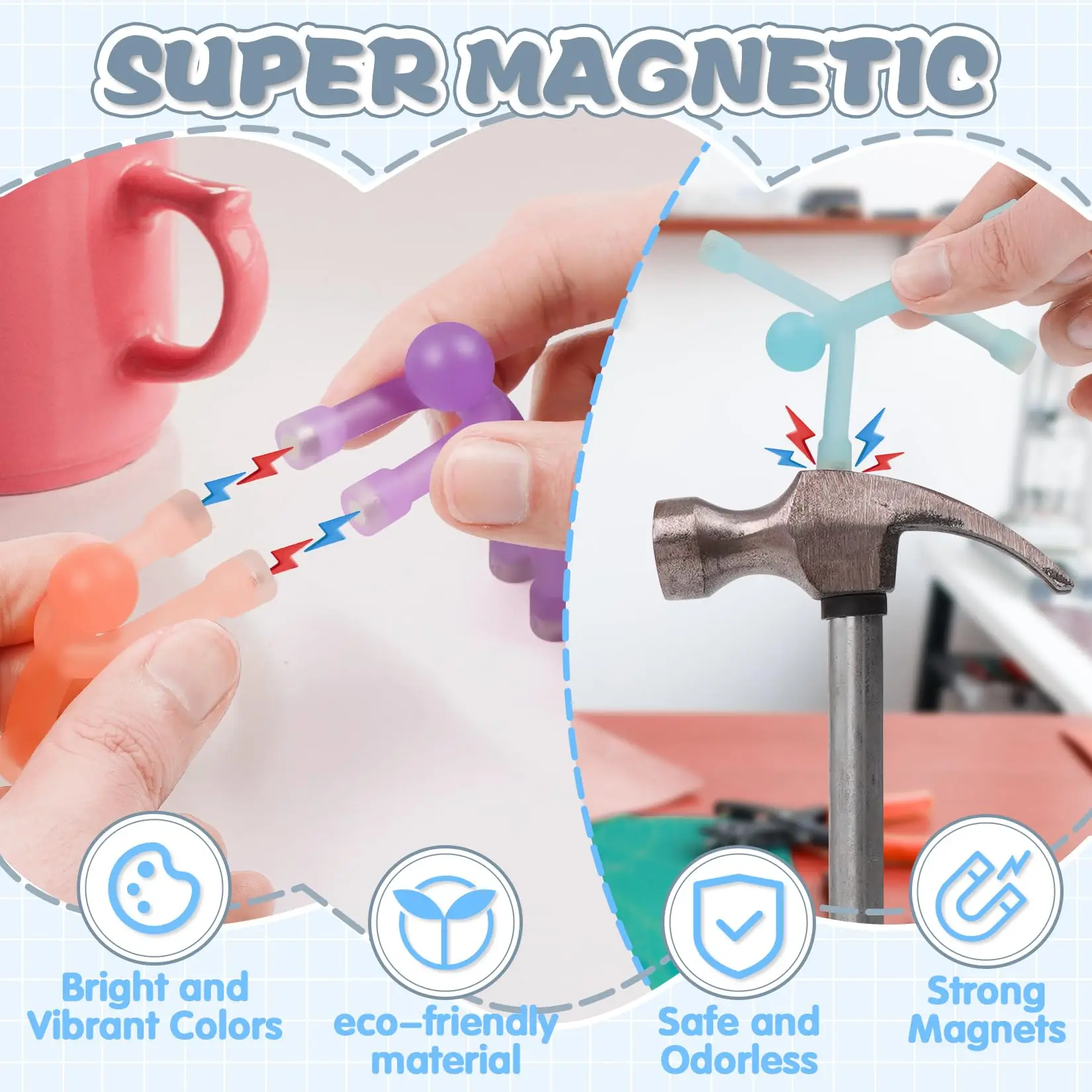 Magnetic Fidget Man 20Pcs magneti frigo umanoide colorato magnetico uomini giocattoli magnete di gomma uomini giocattolo giocattoli da viaggio per