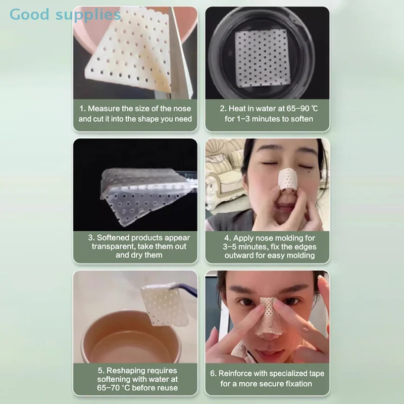 

Low Temperature Thermoplastic Board Beauty Fracture Splints High Nose Bridge Reusable Health Care Brace Nasal Shaping Corrector