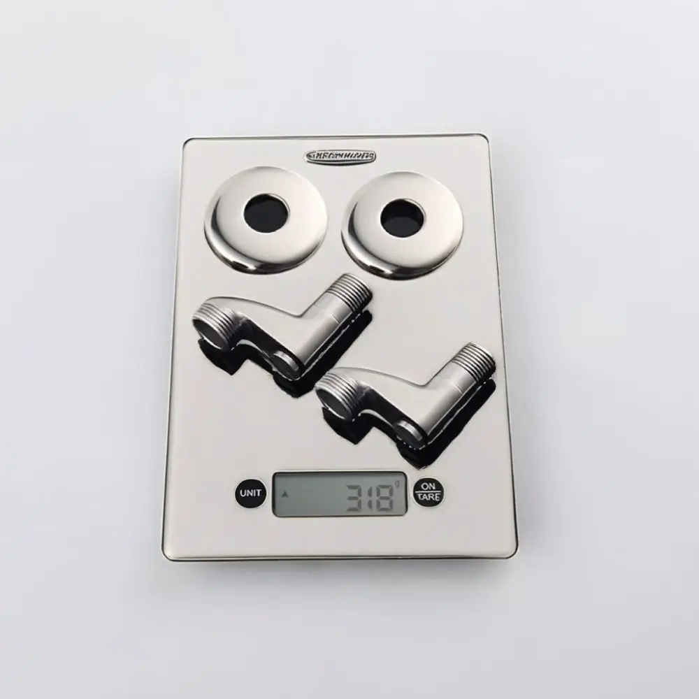 

304 Stainless Steel Shower Bathtub Faucet Solid Brass Brushed Nickel Shower Faucet Adapter Curved Foot Adjustable Angle