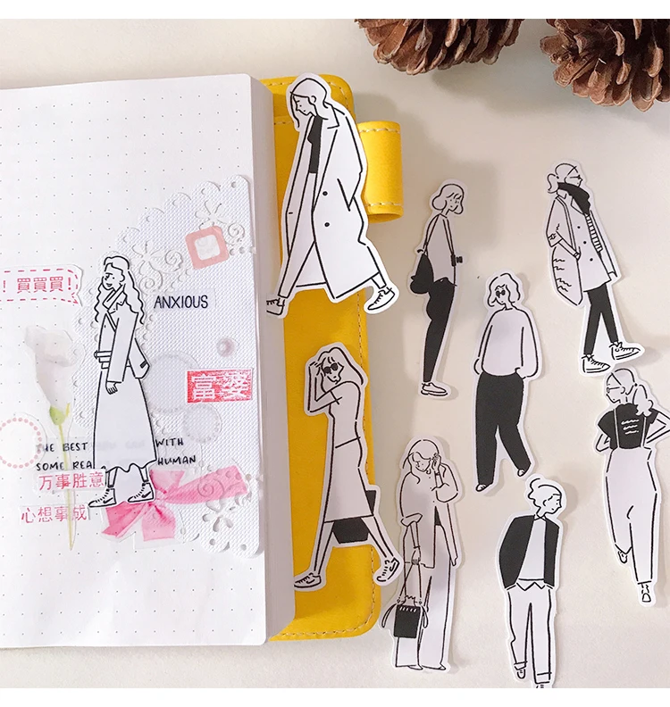 16Pcs Vliegende Vis Stickers Handbook Stickers Diy Craft Fotoalbums Sticker/Scrapbooking Stickers