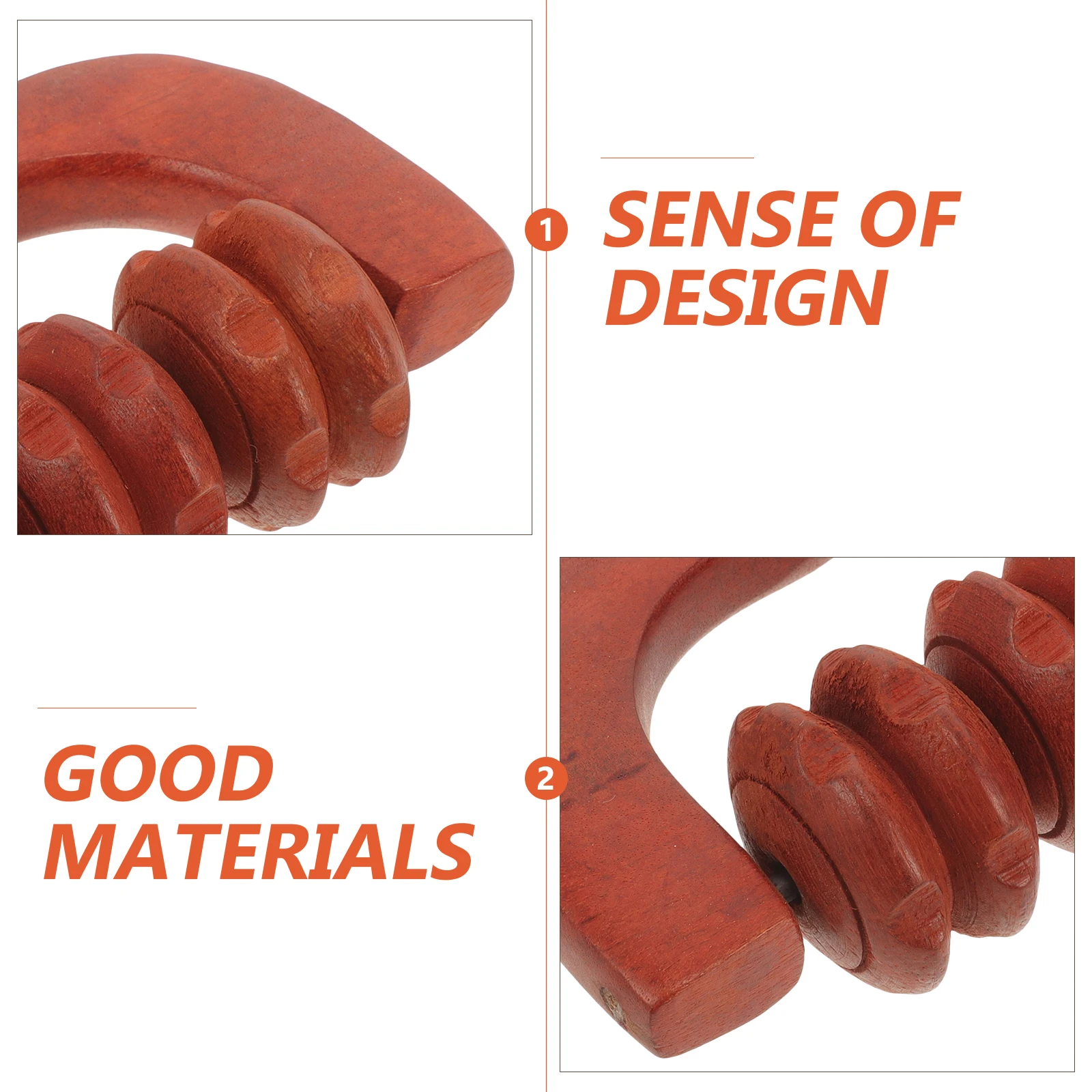 

Деревянный массажный ролик для облегчения мышц спины, шеи, ног, портативный ручной инструмент для терапии тела, деревянный роликовый массажер