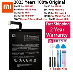 100% Original Xiaomi  Battery For Xiaomi Mi A2 MiA2 Mix 3 Note 3 Mi5 M5 5S Plus Redmi 6 Pro 6 6X Mi6 Mi6X 8 9 Mi9 Lite batteries