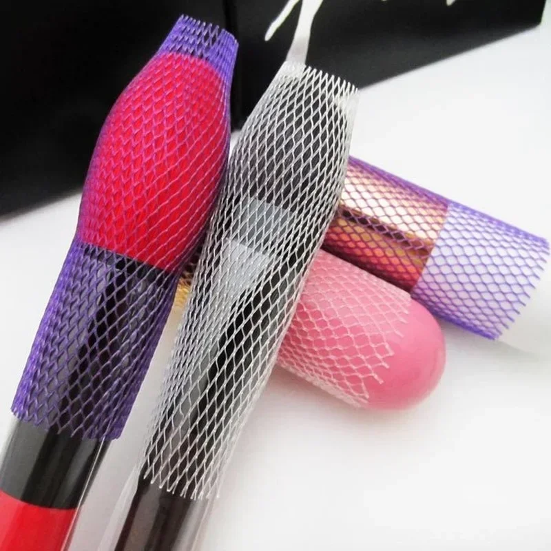 10PCS Makeup Brushes Mesh Protectors Cover Beauty Elastic Mesh Protective Net Makeup Cosmetic Tool Kits Brush Net Pen Cover