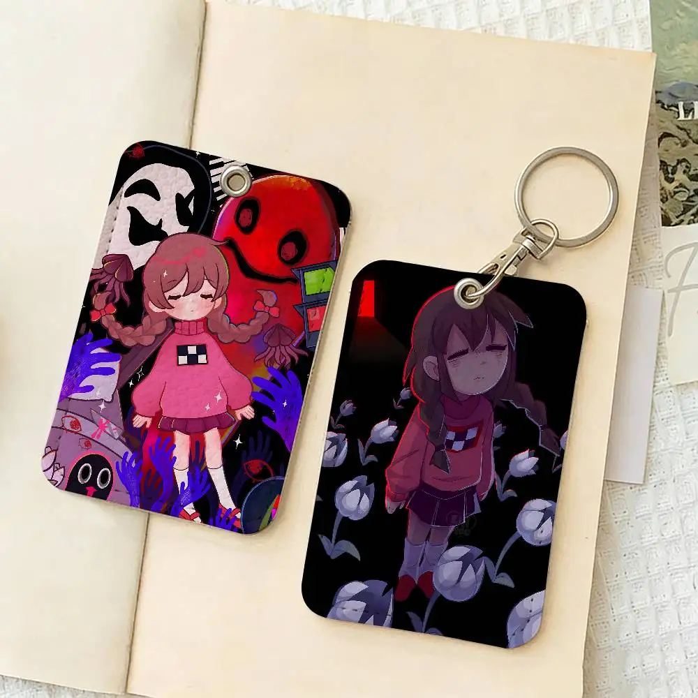 Y-Yume Nikki Rectangle Keychain Card Holder, Badge Credit Card Holder, Student ID Card Holder, Bus Cards Cover