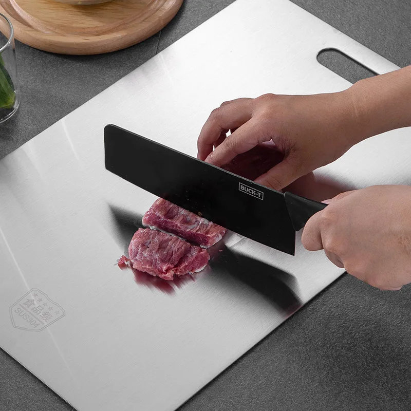 Thickened 304 stainless steel cutting board, kitchen chopping board,fruit board panel, rolling board,cutting board,cutting board