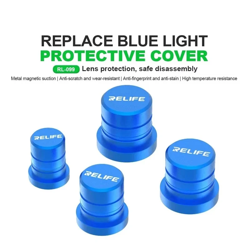 RELIFE RL-099 Magnetic Metal Camera Lens Protector Blue Light Shield High Temp Resistant Rear Cover For iPhone Repair Work