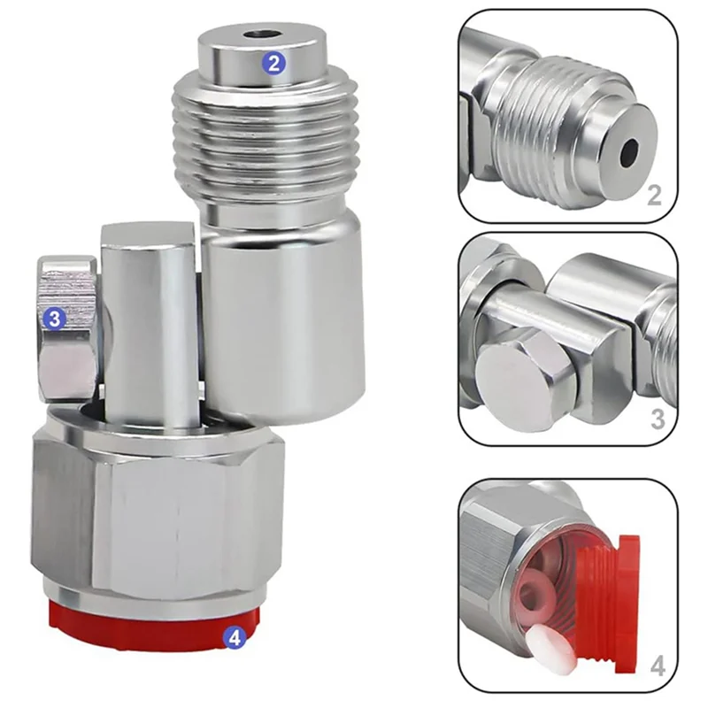 AB47-3Pcs 235486, junta giratoria para pulverizador de pintura sin aire con rosca de 7/8 pulgadas para rotación de 180 grados, junta giratoria para pulverizador de pintura sin aire