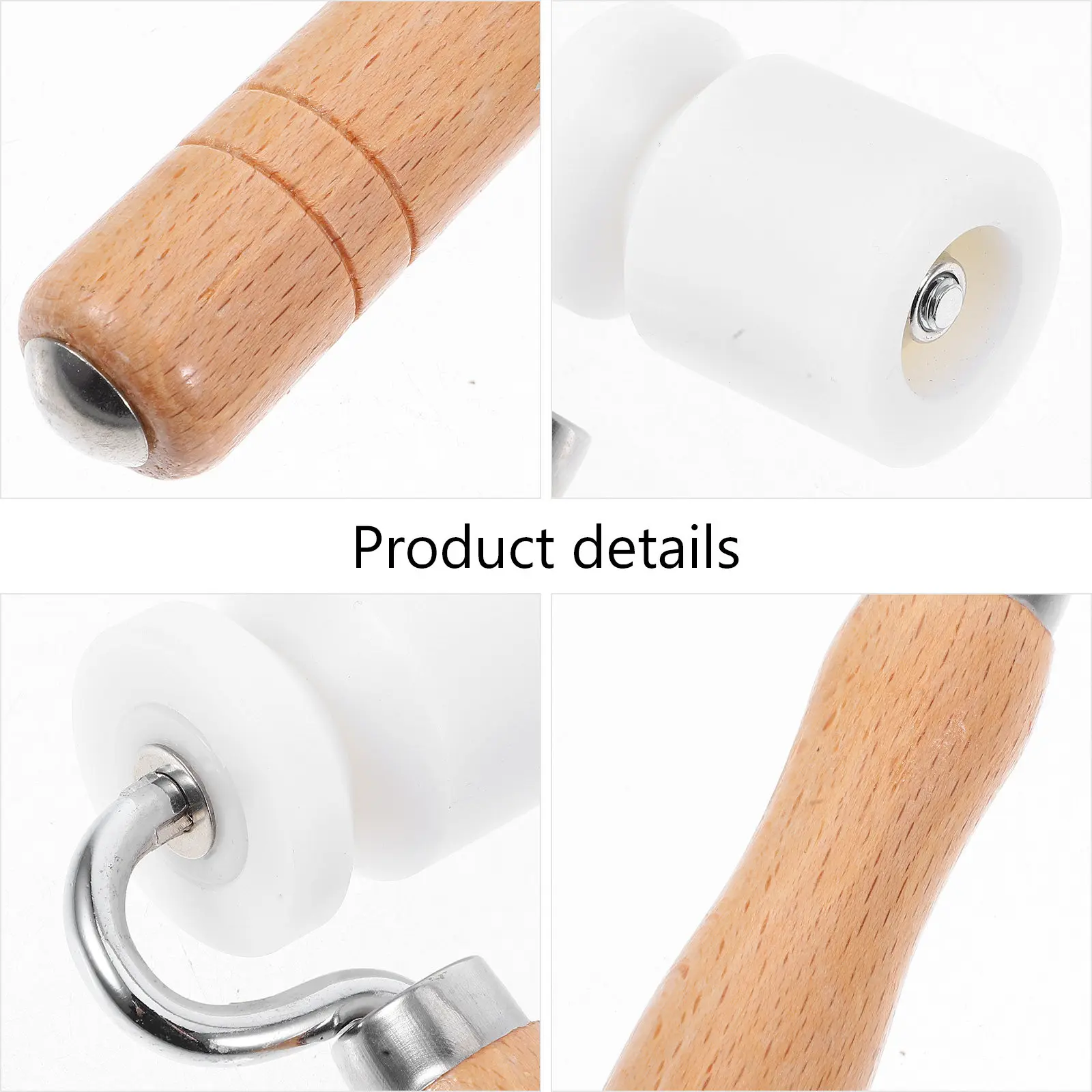 Seam Roller Wood Handle Bearing Design for Wallpaper Seamless Wall Coverings Flat Corner Applications Painting Wallpaper Roller