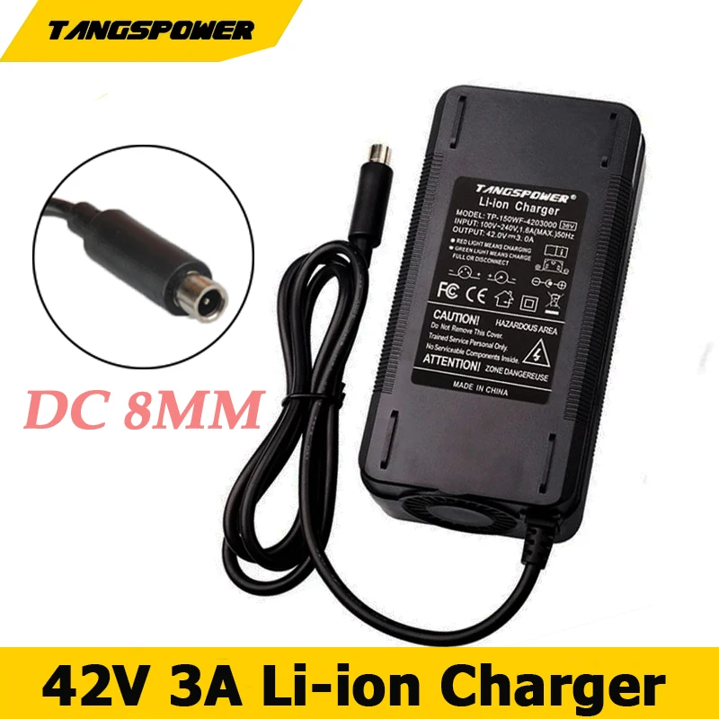 42V 3A Smart Fast Chargering Lithium Battery Charger For 10Series 48V Li-ion Battery Charger With DC8MM Connector High Quality