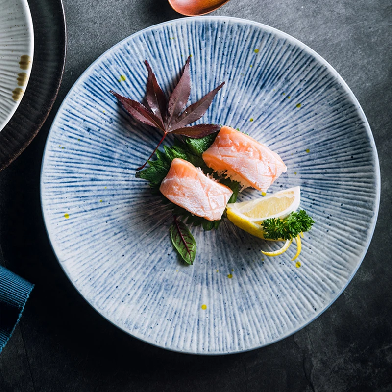 

Party Sushi Plate Set Dessert Salad Ceramic Dinner Breakfast Plate Trinket Dish Japanese Vajilla Ceramica Dinnerware Supplies