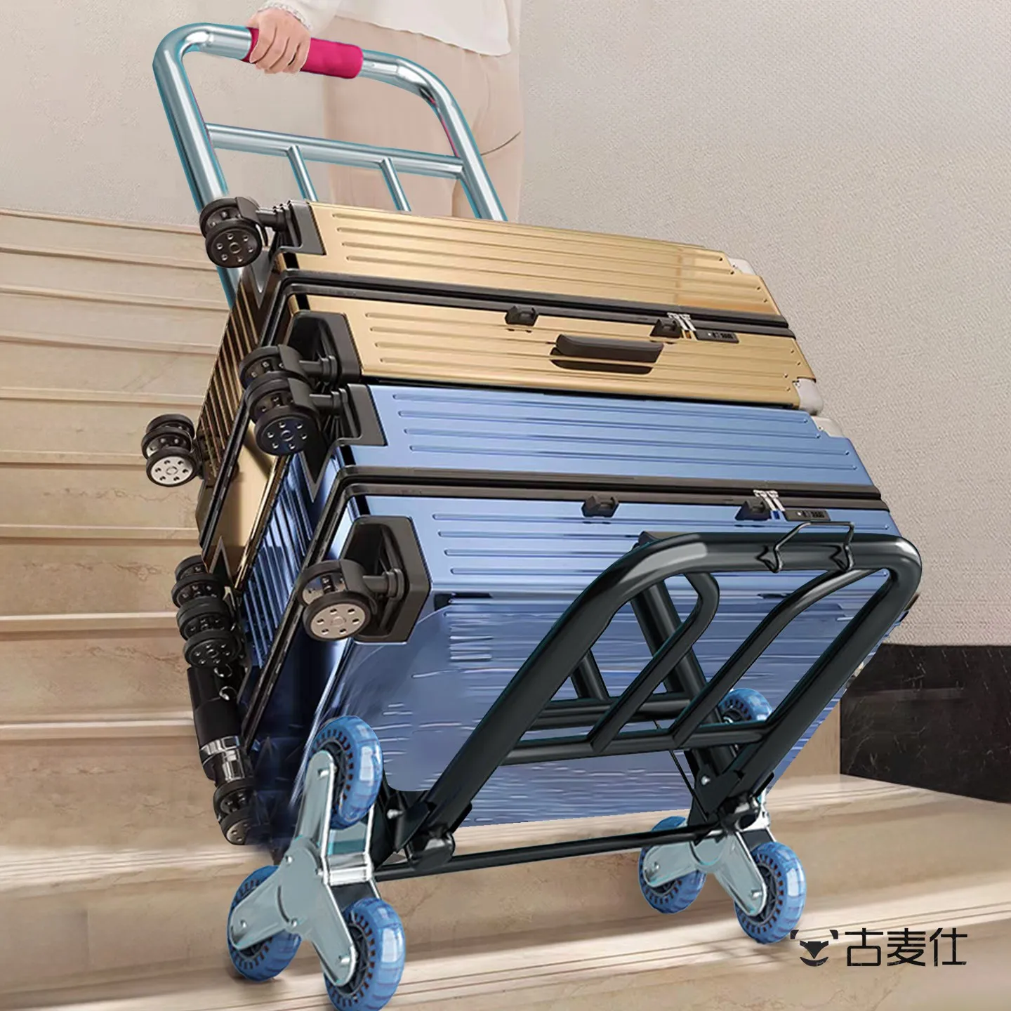 学生用ポータブル荷物カート階段昇降式手引きスーツケース収納整理家族用収納ツールショッピングカート