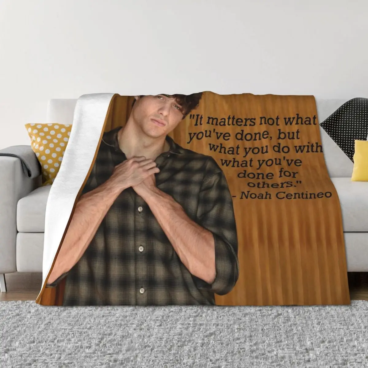 

noah centineo Throw Blanket Custom blankets ands Soft Plaid Blankets
