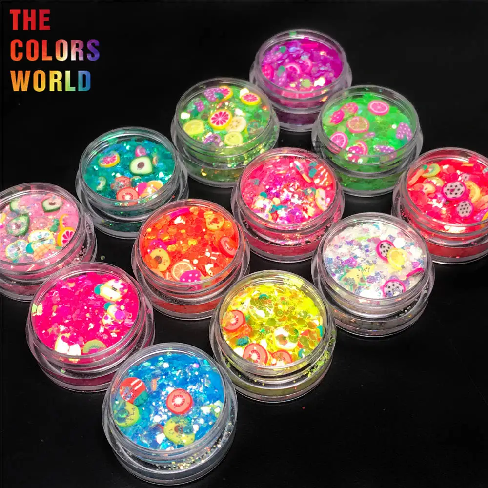 TCT-835 Mix Hexagon Glitter Polymer Clay For Nail Glitter  Sparkle Paillette Mixed Manicure Nail Art DIY Decoration Accessories