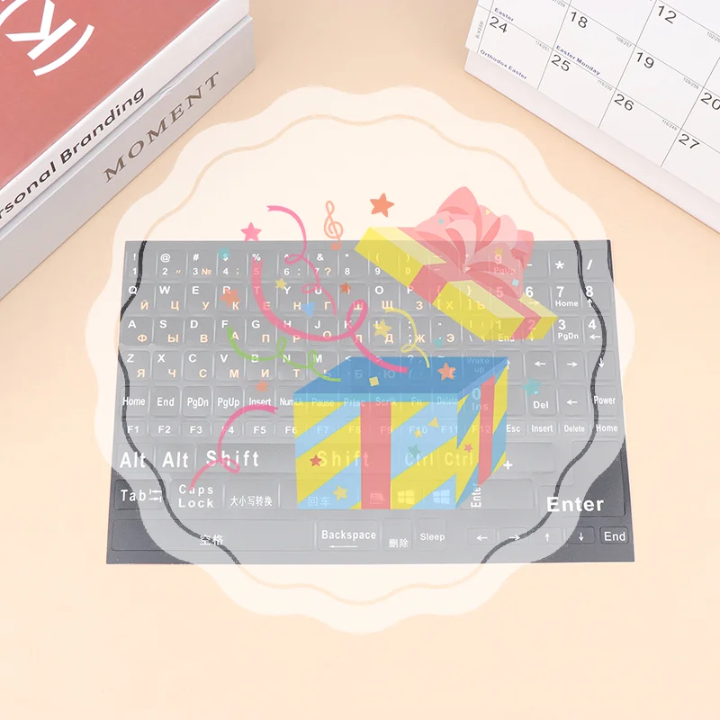 

1Pc Full Size Russian Keyboard Stickers Letter Alphabet Layout Sticker Key Stickers For Laptop Desktop PC Keyboard Cover