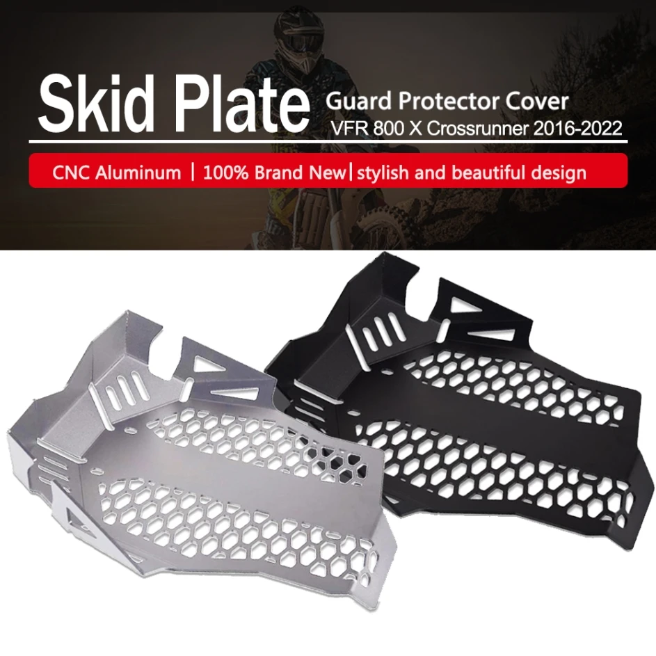 

Lower Bottom Skid Plate Splash Chassis Protection For HONDA VFR 800 X Crossrunner 2016-2022 Radiator Grille Engine coolant cover