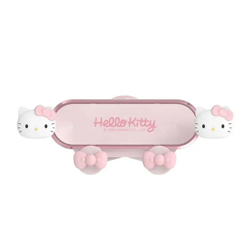 Olá Kitty Car Mobile Phone Mount, Aromaterapia Air Vent Clip, Navegação Rack, Suporte Ventosa, Carro Fixo