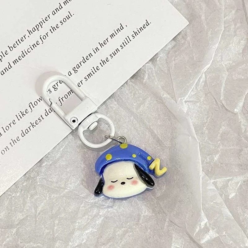 Desenhos animados Pochacco Chaveiro para Mulheres, Animal bonito Chaveiro, Pingente Criativo Boneca Dog, Chaveiro do carro, Bolsa Bag Acessórios
