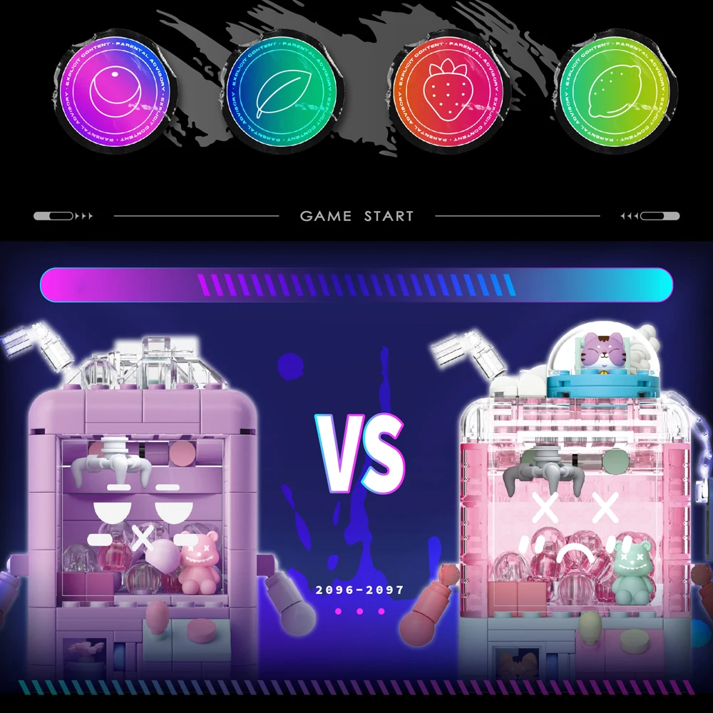 

Idea Little UFO Catcher Mini Block Grab Machines Construction Building Brick Cartoon Entertainment Educational Toys For Gift