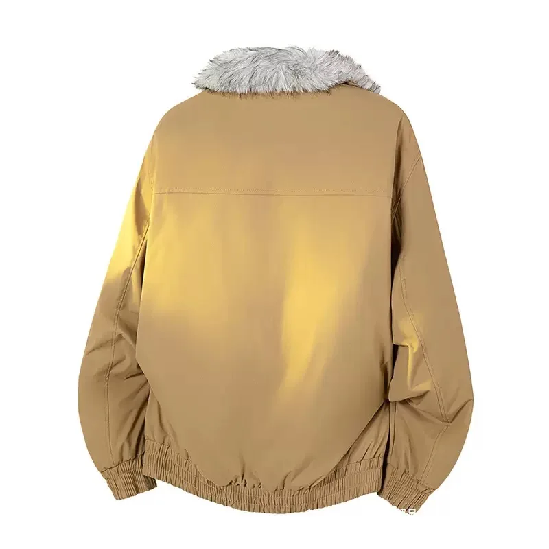 Новое зимнее поступление, американская винтажная утолщенная теплая толстовка с капюшоном на флисовой подкладке, мужская повседневная свободная спортивная высококачественная куртка