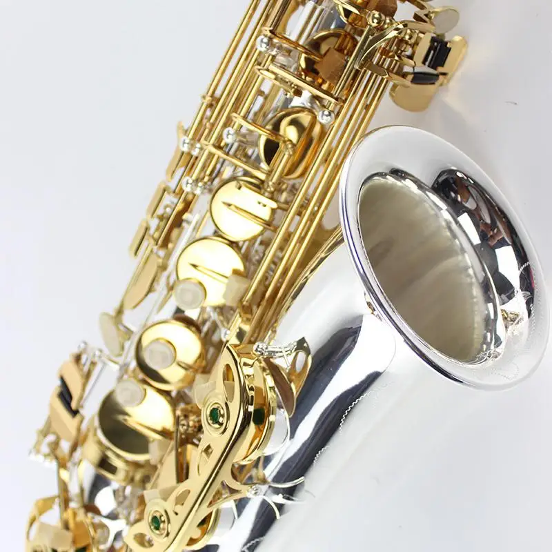 

silver New Brand Suzuki Eb Tune music instrument Golden key High-quality Alto Saxophone With Mouthpiece Gift