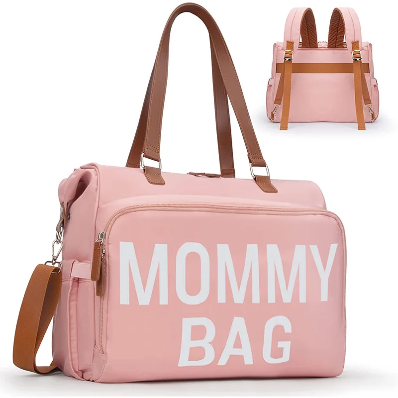 

Wholesale Waterproof Large Capacity Mummy Bag Baby Diaper Bag Multifunctional Tote Mommy Bag Set for Hospital and Travel