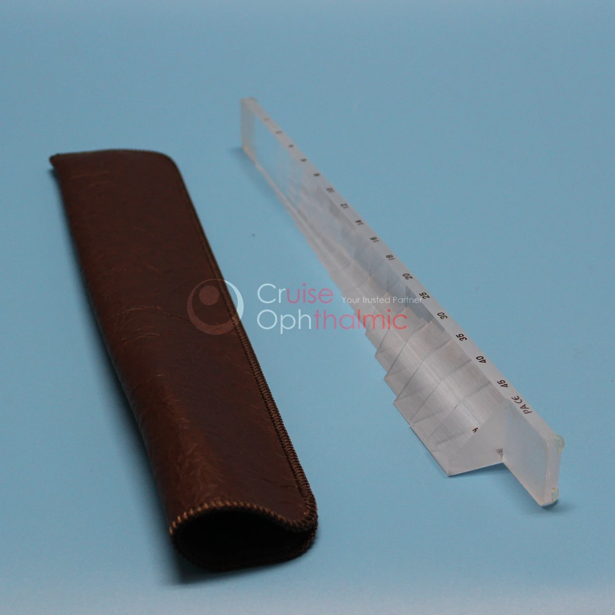 

HB16 Quality Ophthalmic Horizontal Prism Bar 16 Diopters Strabism Tester Leather Bag Packed