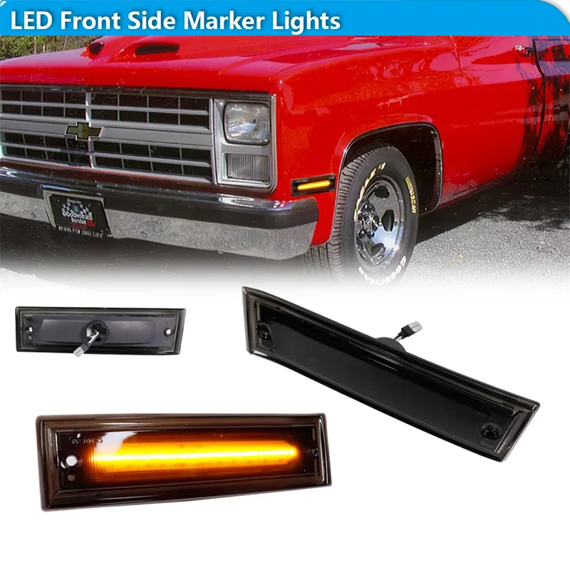 

For GMC Suburban Pickup Jimmy For Chevrolet Suburban Pickup Blazer Car LED Front Side Marker Turn Signal Lights Parking Lights