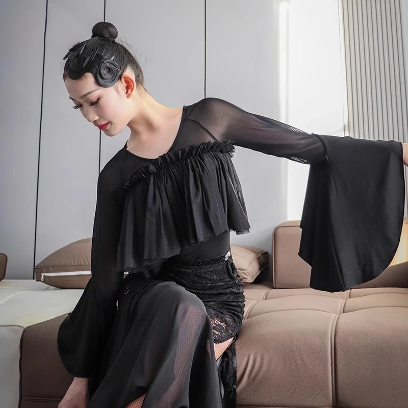 Jupe queue de poisson enveloppée de dentelle amincissante et amincissante, demi-jupe moderne irrégulière mi-longue ADL223