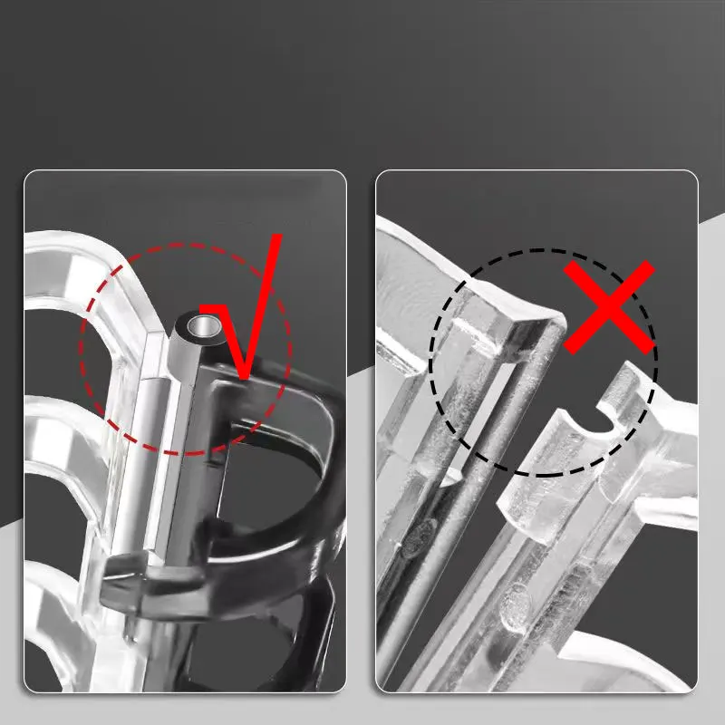 6pcs Black&Whtie Plastic Loose Leaf Paper Book Binder Rings Notebook Diary 6 Ring Craft Photo Album Stationery Office Supply