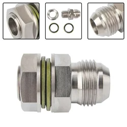 1pcs Car Turbo Steel Oil Pan Return Drain Plug Adapter Bung Fitting Gasket With NBR Oil Seal 10AN-M18x1.5mm Repair Parts