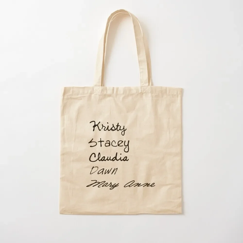 Babysitters Club Original Handwriting Signatures Books Netflix BSC Tote Bag ecological bags Canvas bag Tote Bag