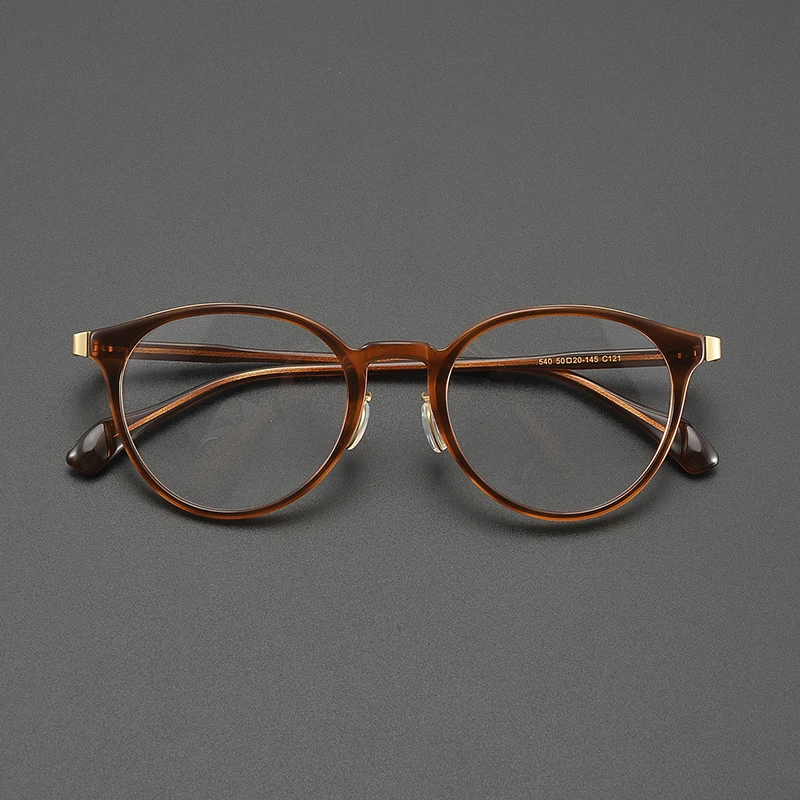 Ultra-light retro pear-shaped fashionable myopia glasses frame, commuting casual oval square face ultra-thin optical glasses