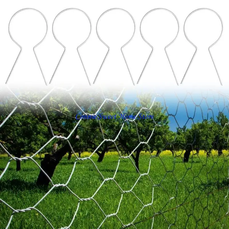 LXAF 100pcs Multipurpose Chain Link Fence Tie 11 Gauge Sturdy Metal Twists for Farm and Garden Fencing Projects Supplies