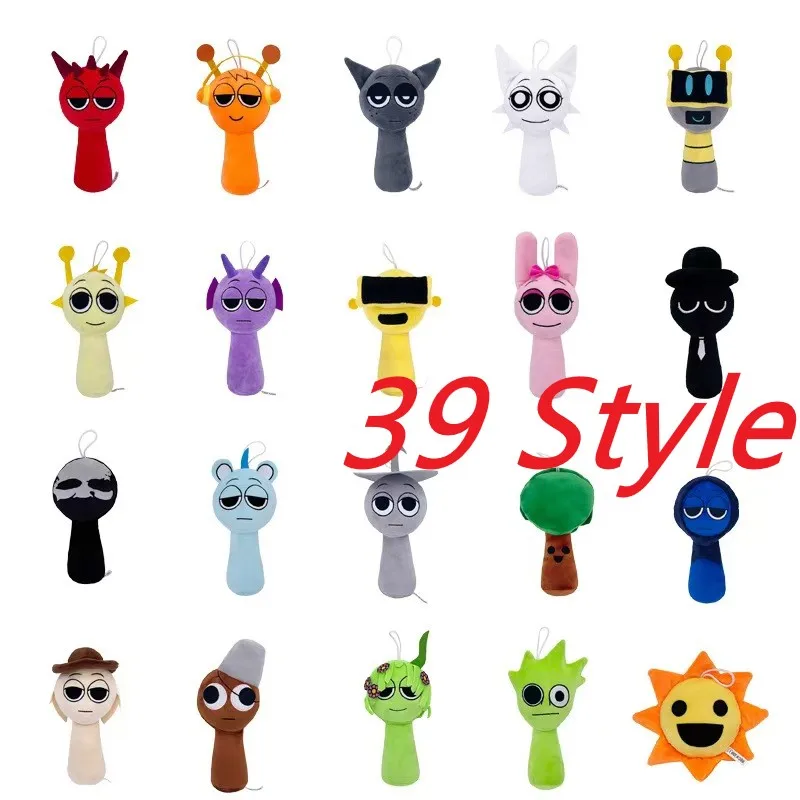 39Style Sprunki Plush Toys Set Sprunky peluche Incredibox Plushie Soft Game Cartoon Stuffed Dolls Kids Birthday Christmas Gift