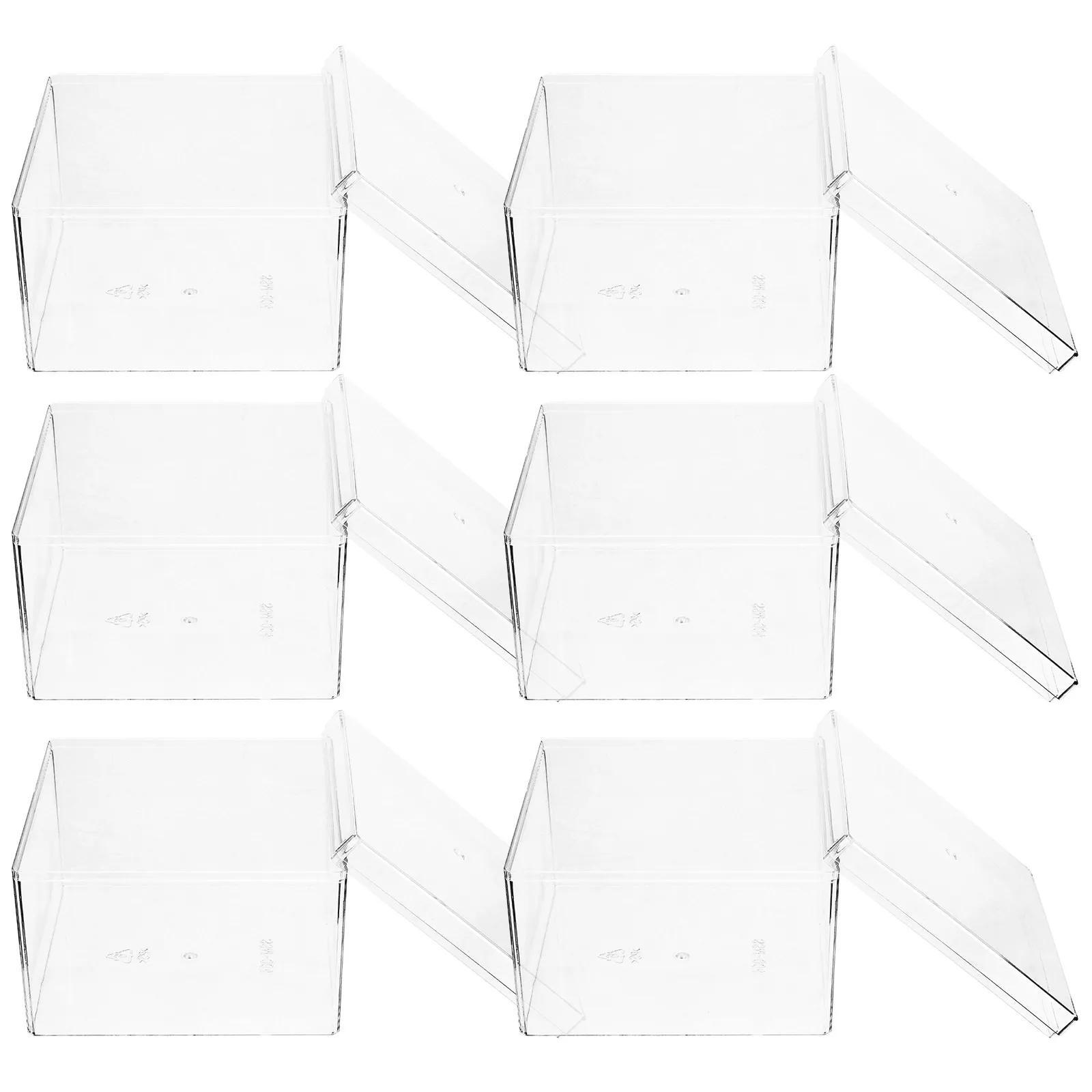 6Pcs Clear Cake Box Tiramisu Packing Holder Mini Transparent Dessert Container for Baking Cake Carrying Portable Storage Use