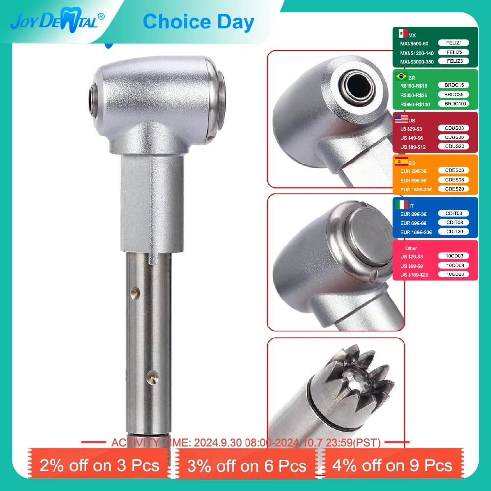 Dental Contra Angle Intra Head 1:1 Push Button for Low Speed Handpiece Inner Water Spray 24,000RPM