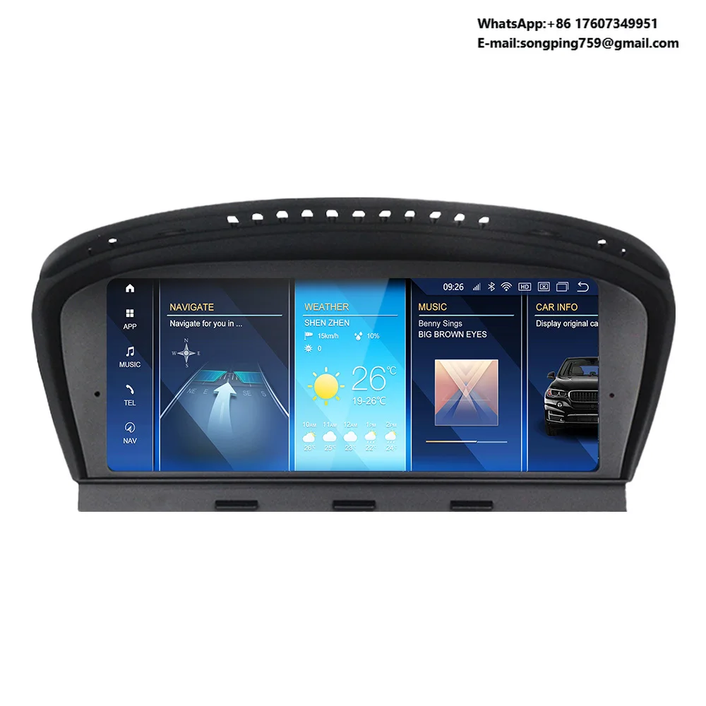 

ID8 Snapdragon Mirrorlink 662 Android 12 Screen Carplay Player Stereo Audio for BMW 5 Series E60 E61 E63 E64 E90 E91