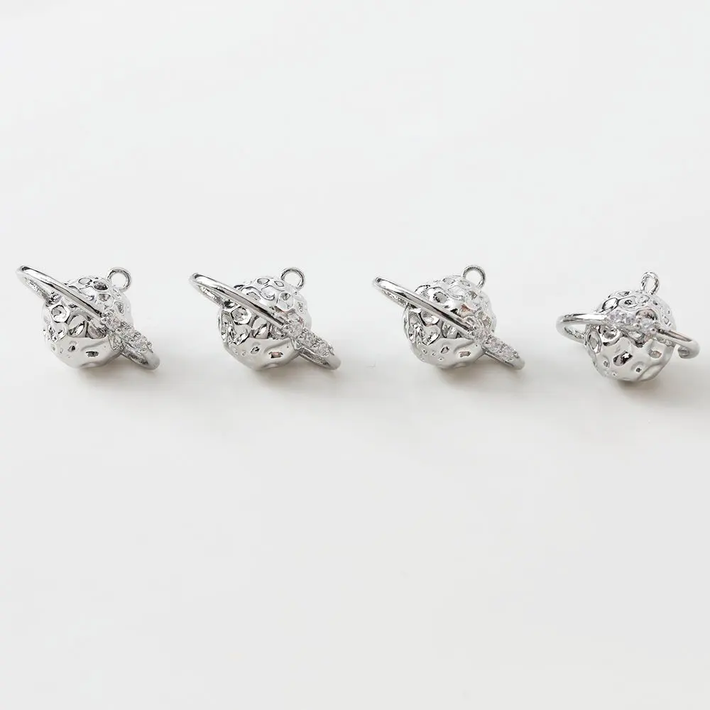 2PCS 12*17mm 14k Gold Plated Star Ring Zircon Pendant Necklace Charms for Jewelry Making Bracelet DIY Made Brass Accessories