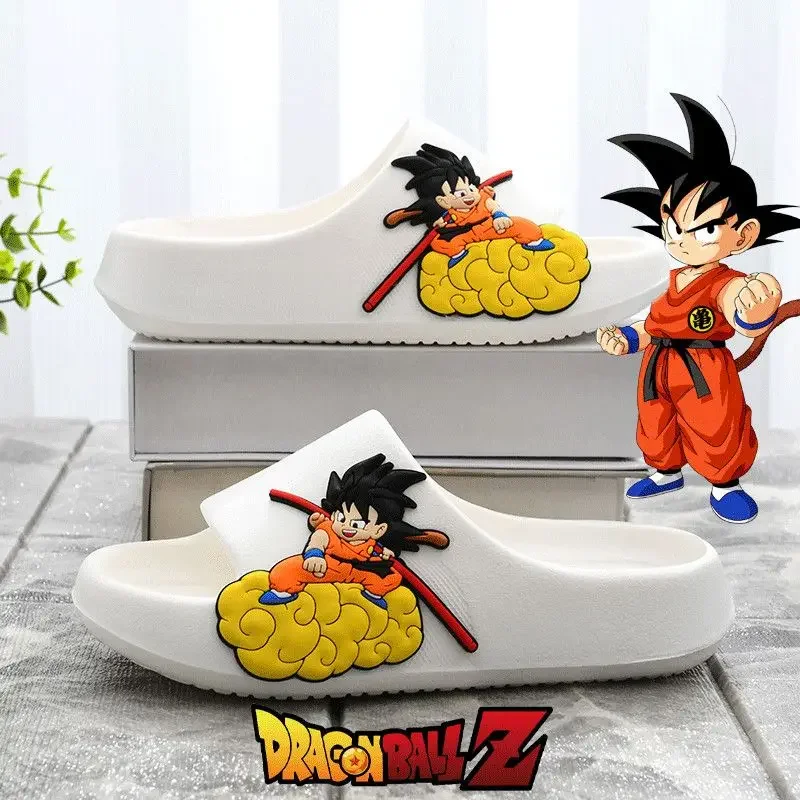 Sandal Dragon Ball Son Goku Anime Anak-anak Musim Panas Dalam Ruangan Anti-selip Sepatu Rumah Bersol Tebal Sandal Luar Ruangan Sandal Kamar Mandi