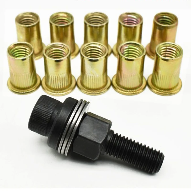 21pcs Rivet Nut Tools Hand Rivet Nut Head Simple Installation Manual Riveter For Rivnuts Tools For Nuts M3 M4 M5 M6 M8 M10