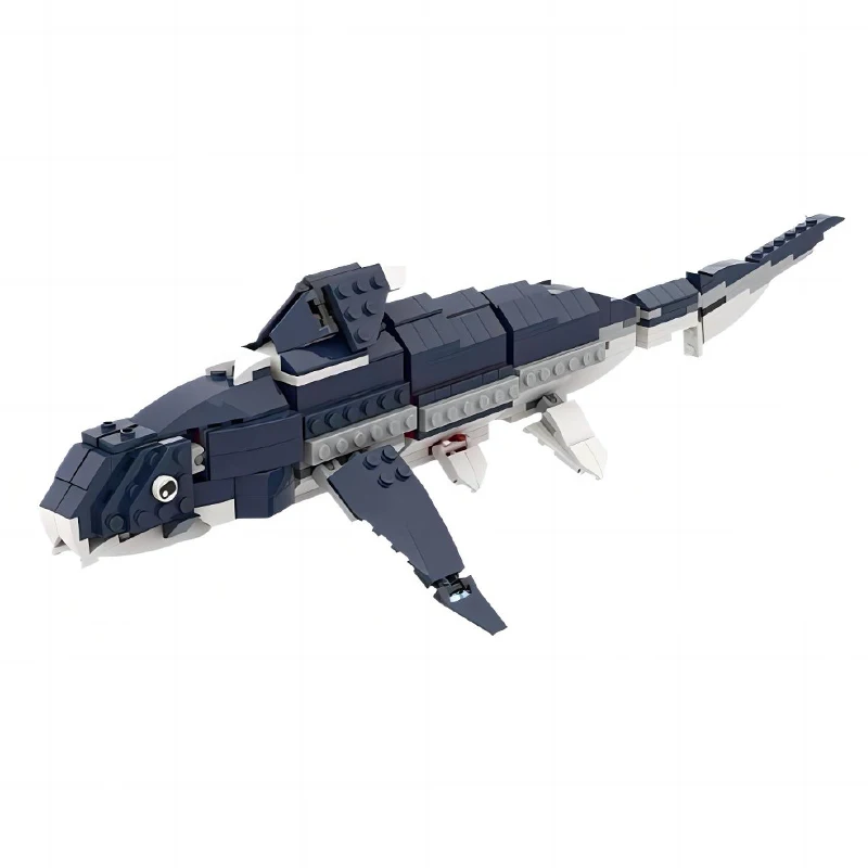 MOC Unterwasser-Subnauticus-Monster Meeresorganismus Bausteine Megalodon Hai Meeresschildkröte Tiermodell Kinderspielzeug Geburtstagsgeschenk – Detail 4