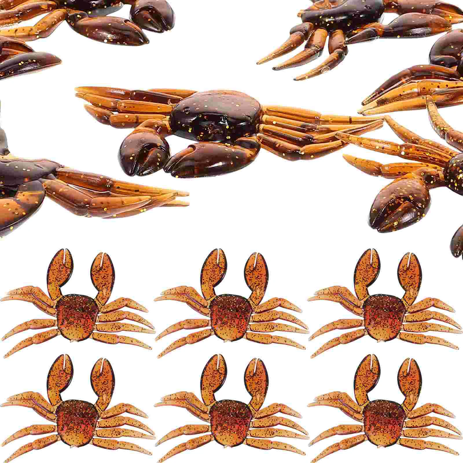 10 Pcs Simulation Crab Bait Rigs Jigs Kits Panfish Fake Lures Fishing Accessory Baits Supplies