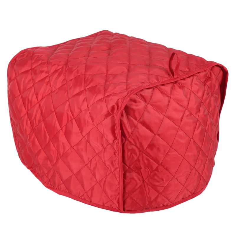 Polyester Quilted Four Slice Toaster Appliance Dust-Proof Cover (Red)