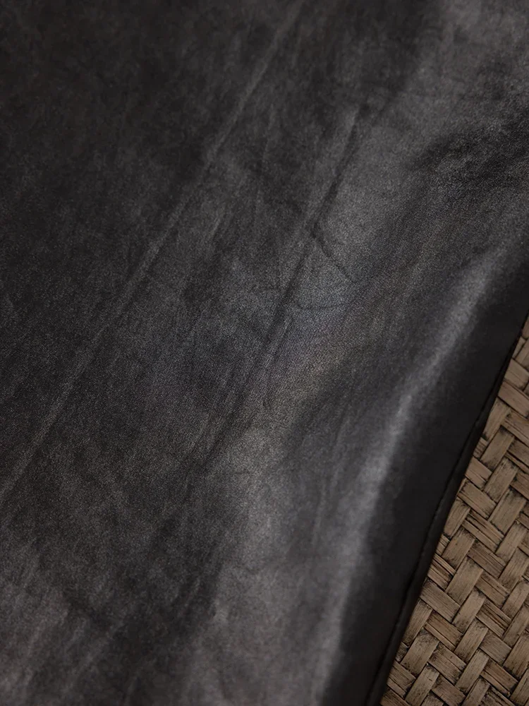 Moda donna Autunno Abbigliamento Nuovo Cinese 100% Seta di Gelso Naturale Gambiered Guangdong Garza Nero Casual Pantaloni a gamba dritta