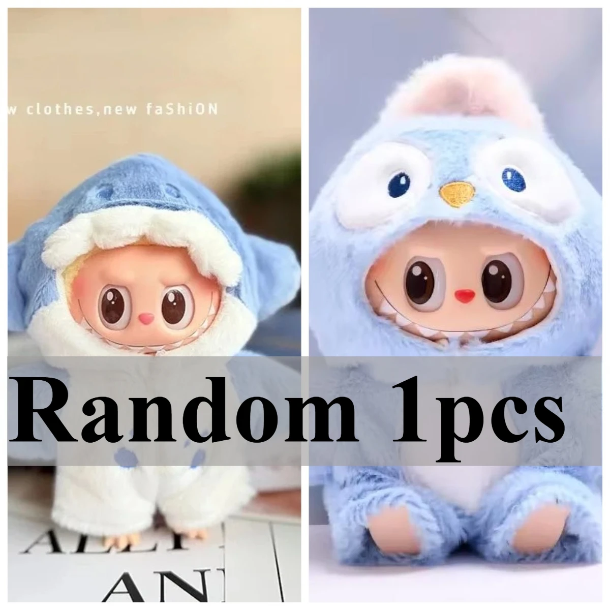 حار ل Labubu ClothingShark نيسيي لدمية صغيرة لطيف أفخم الملابس الزي Labubu الملابس V1 V2 دمى الملابس والاكسسوارات